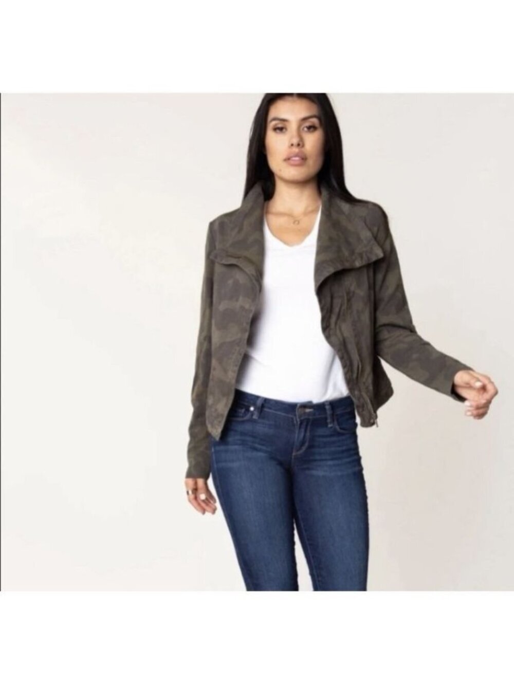 MARRAKECH Faravel Camo Army Women’s Moto Jacket Size XS